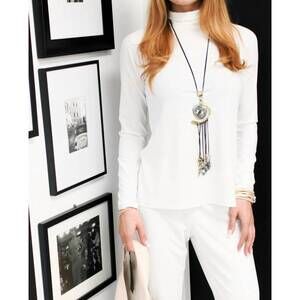 NEW JOEFFER CAOC funnel neck top in ivory